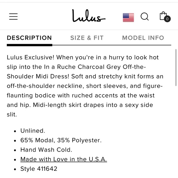 NEW Lulus | Gray Off-the-Shoulder Midi Dress. Size Small - Picture 9 of 10